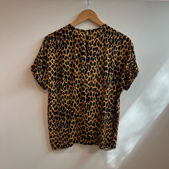 Vintage Leopard Animal Print Blouse Top - Picture 14 of 15